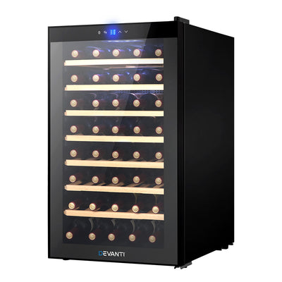 Devanti Wine Cooler Compressor Fridge Chiller Storage Cellar 51 Bottle Black_38346