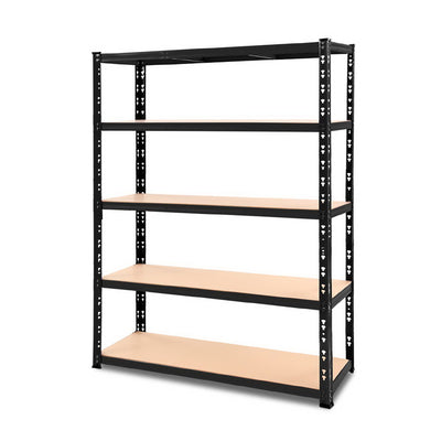 Giantz 1.8M Warehouse Racking Shelving Storage Shelf Garage Shelves Rack Steel Black_35864