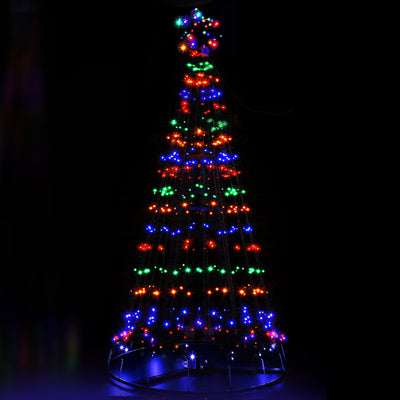 Jingle Jollys 2.1M LED Christmas Tree Lights Solar Xmas Multi Colour Optic Fiber_11116