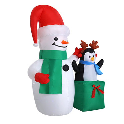 Jingle Jollys Inflatable Christmas 2.4M Snowman LED Lights Outdoor Decorations_17382